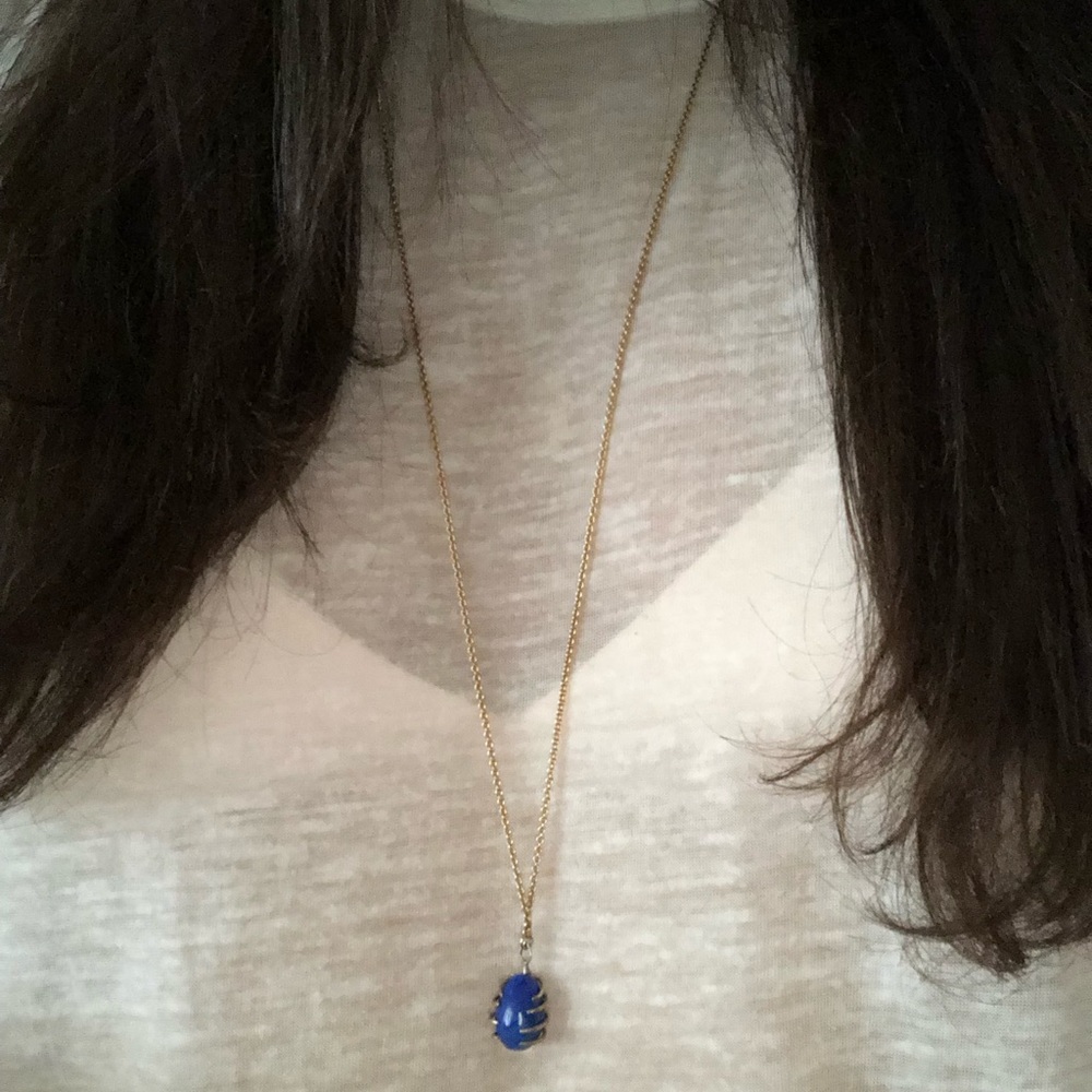 Hannah Blount Blue Lapis Cage Necklace
